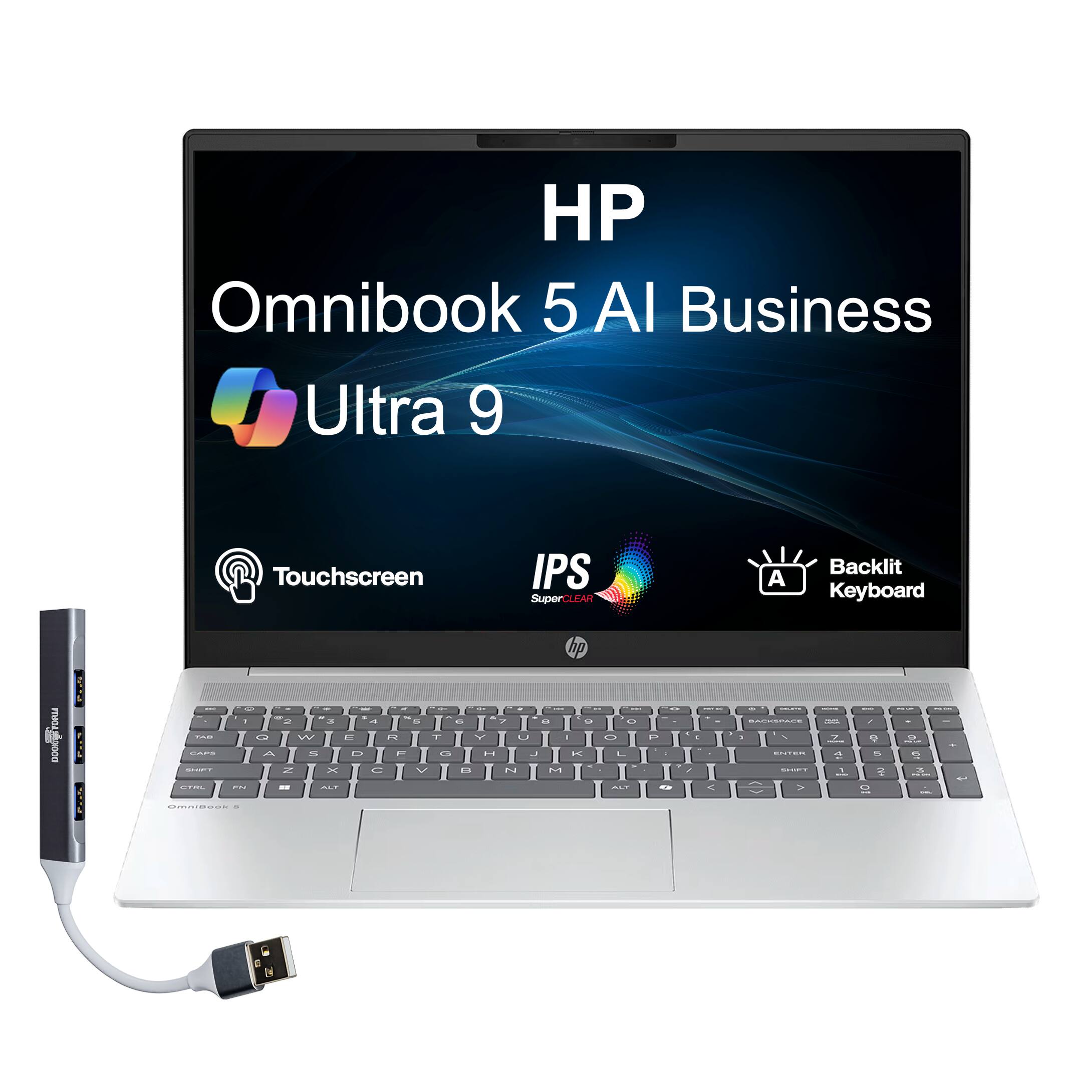 HP - Bundle 16.0 WUXGA Display (Ultra 9-285H, Backlit KB, WiFi 6E, Webcam, Bluetooth 5.4) - Glacier Silver