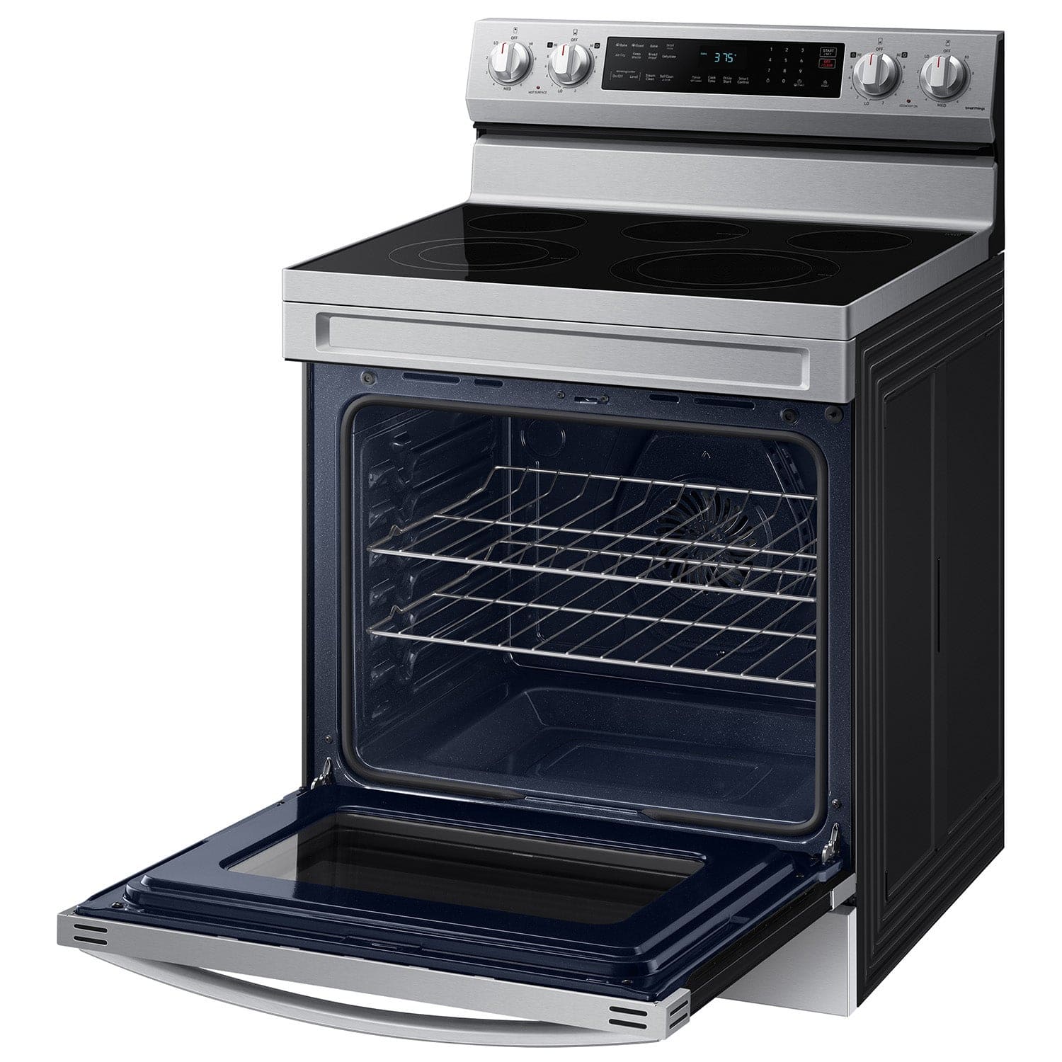 Alt View 18. Samsung - Smart Freestanding Electric Range 6.3 cu. ft. with Air Fry and Convection - Stainless Steel.