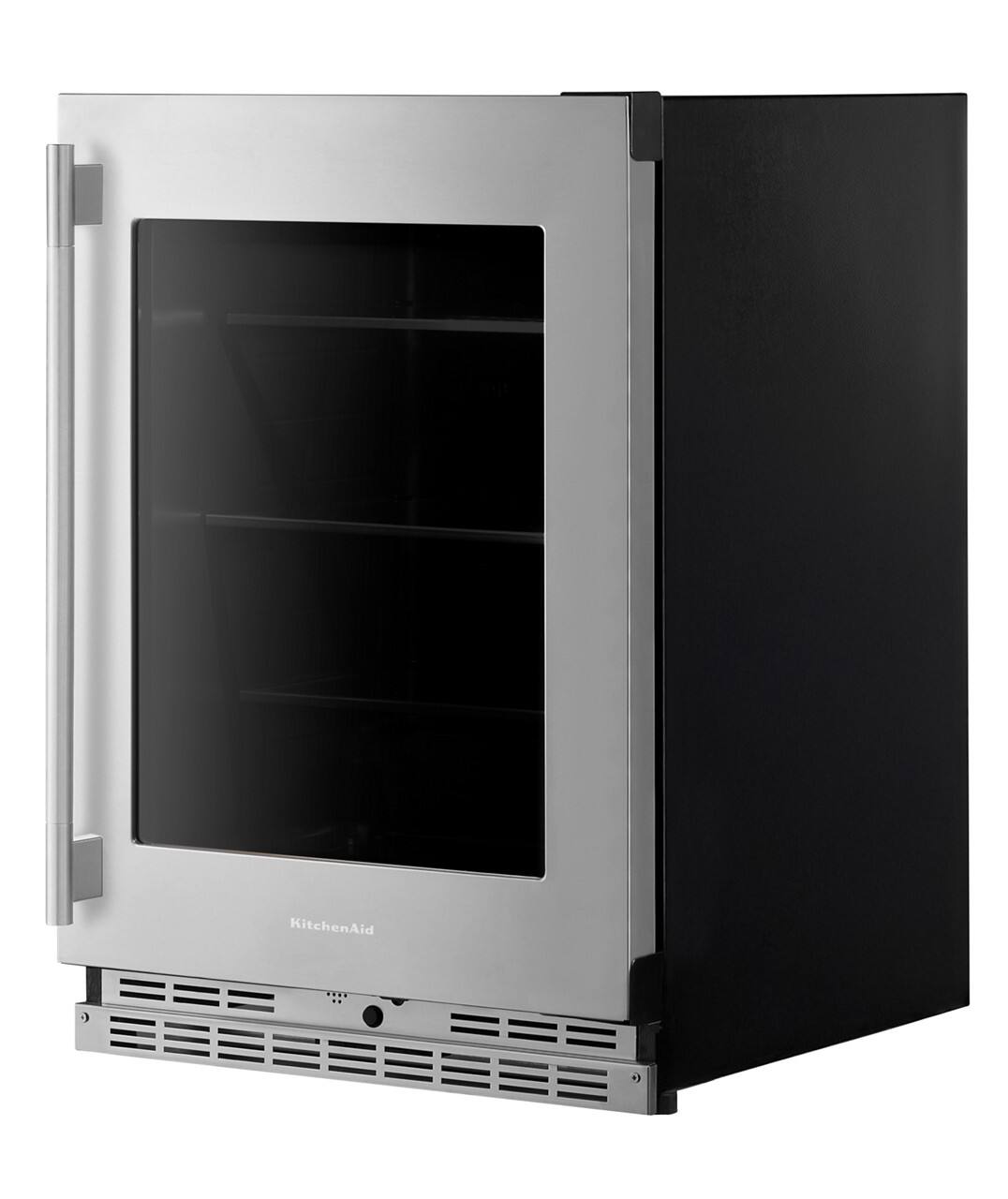 Alt View 6. KitchenAid - 5.2 Cu. Ft. Undercounter Refrigerator with Glass Door and Shelves with Metallic Accents - PrintShield Stainless Finish.