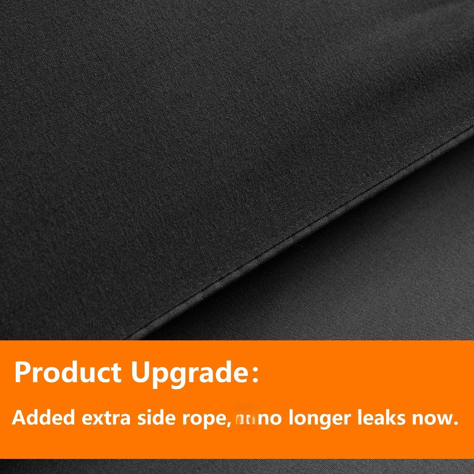 Product Upgrade:  
Added extra side rope, no longer leaks now.