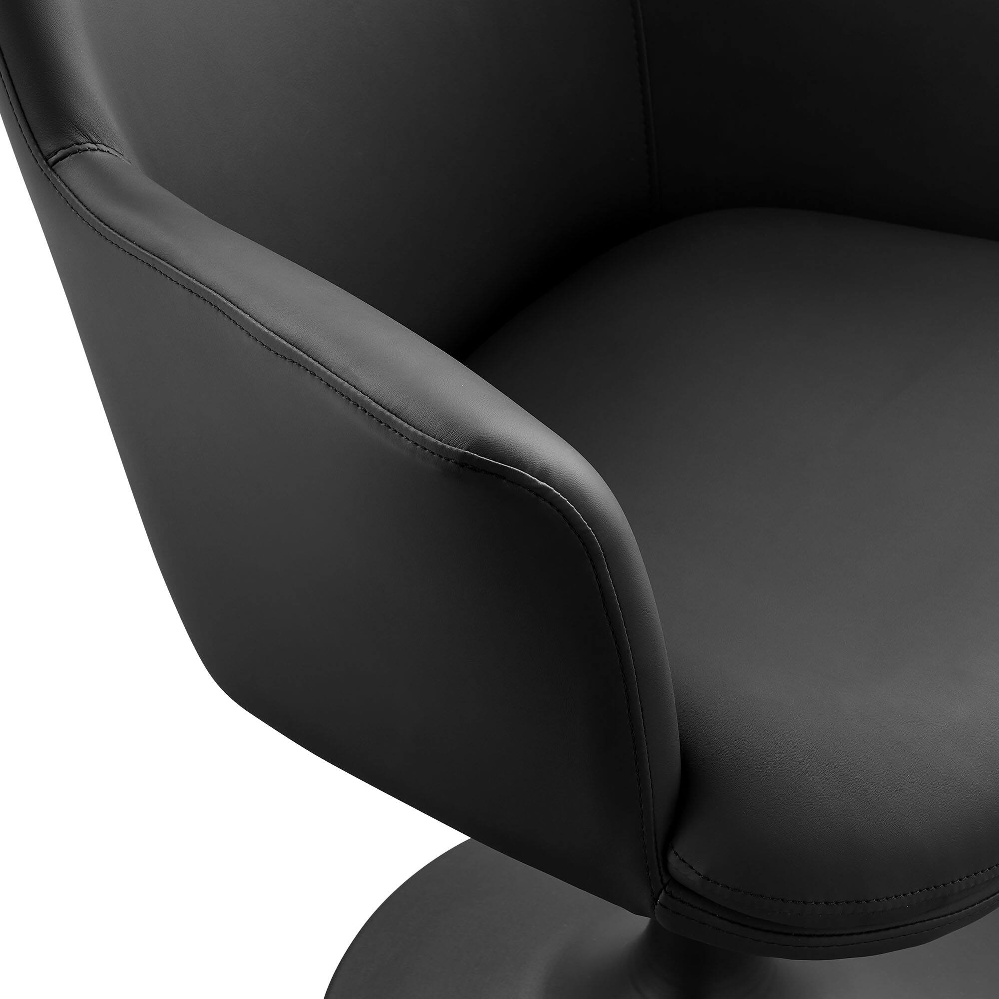Alt View 6. Modway - Lippa Swivel Dining Armchair - Black Black.