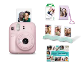 Fujifilm - instax mini 12 Instant Camera Holiday Bundle 2026 - Blossom Pink