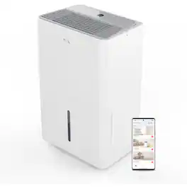TCL - 50 Pint Smart Dehumidifier - White