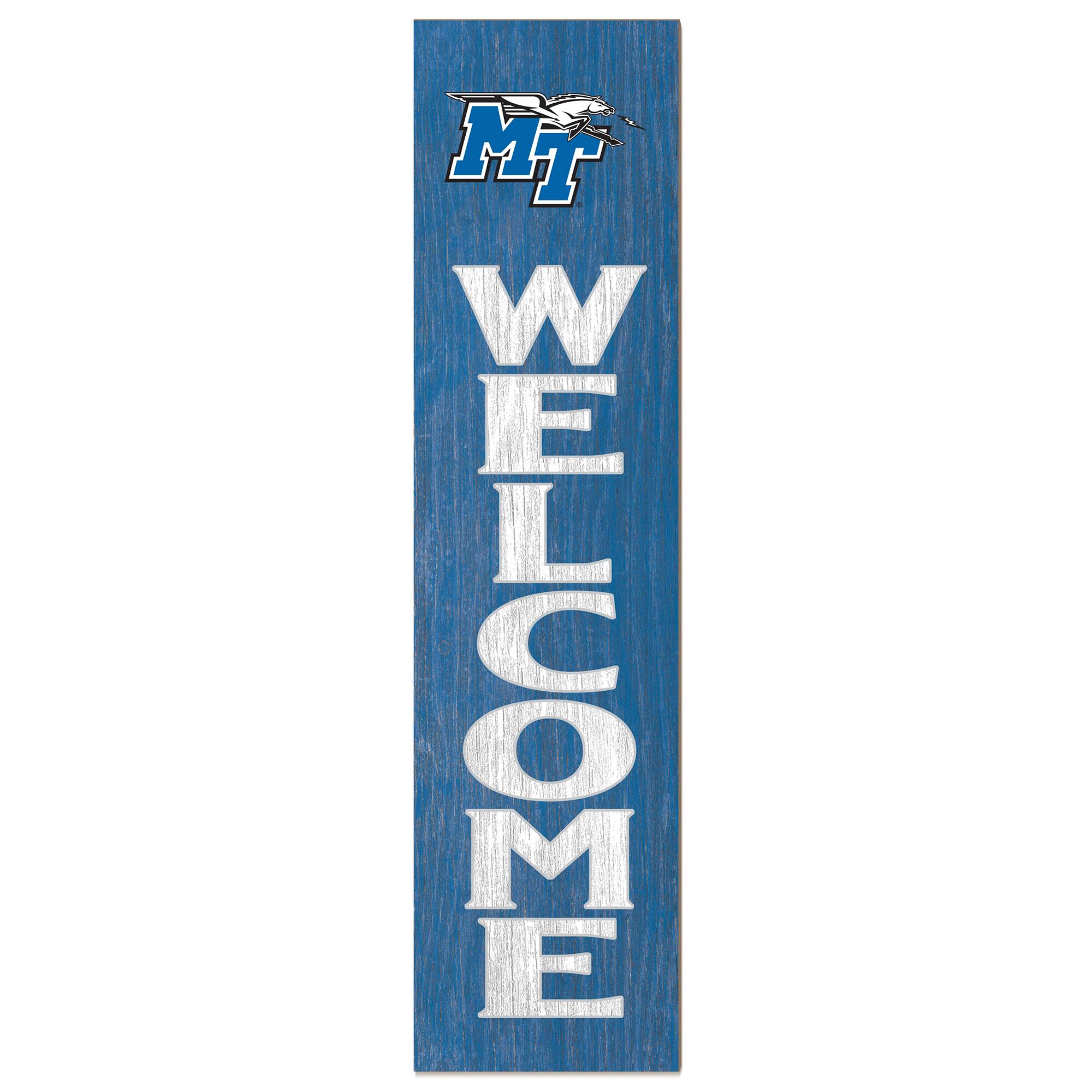 Royal MTSU Blue Raiders 12'' x 48'' Welcome Outdoor Leaner