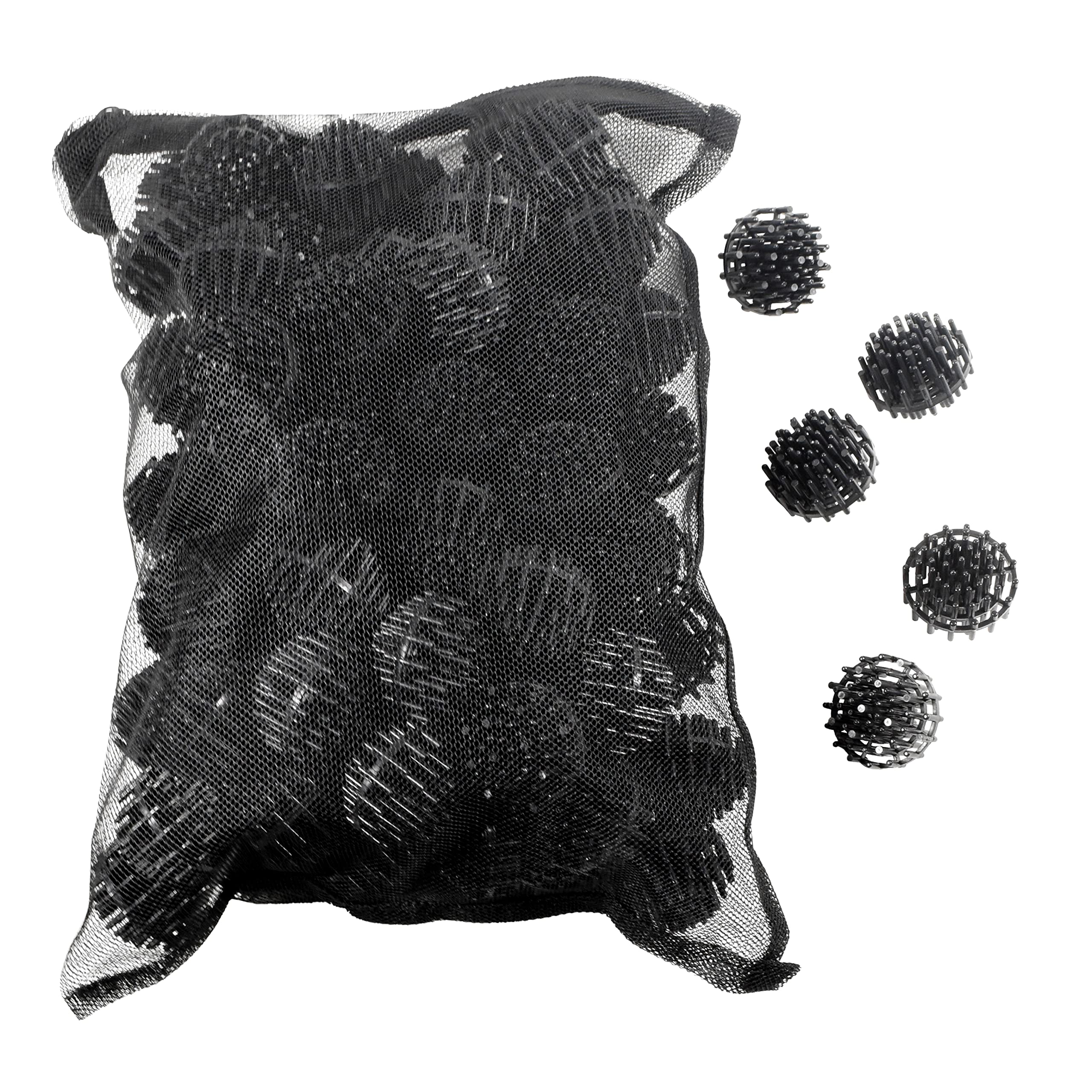 Alt View 2. HQRP - 1.5 in Bio Balls Filter Media - 100 Pack Mesh Bag - Aquarium Pond Waterfall Fountain.