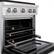 Alt View 12. ZLINE - 30 in. Wide 4 Burner 4.2 cu. ft. Freestanding Paramount Dual Fuel Range with DuoPro Cooktop - Satin Steel/Black Matte.
