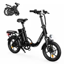 GoPowerBike - GoBreeze Folding Electric Bike - One size - Black
