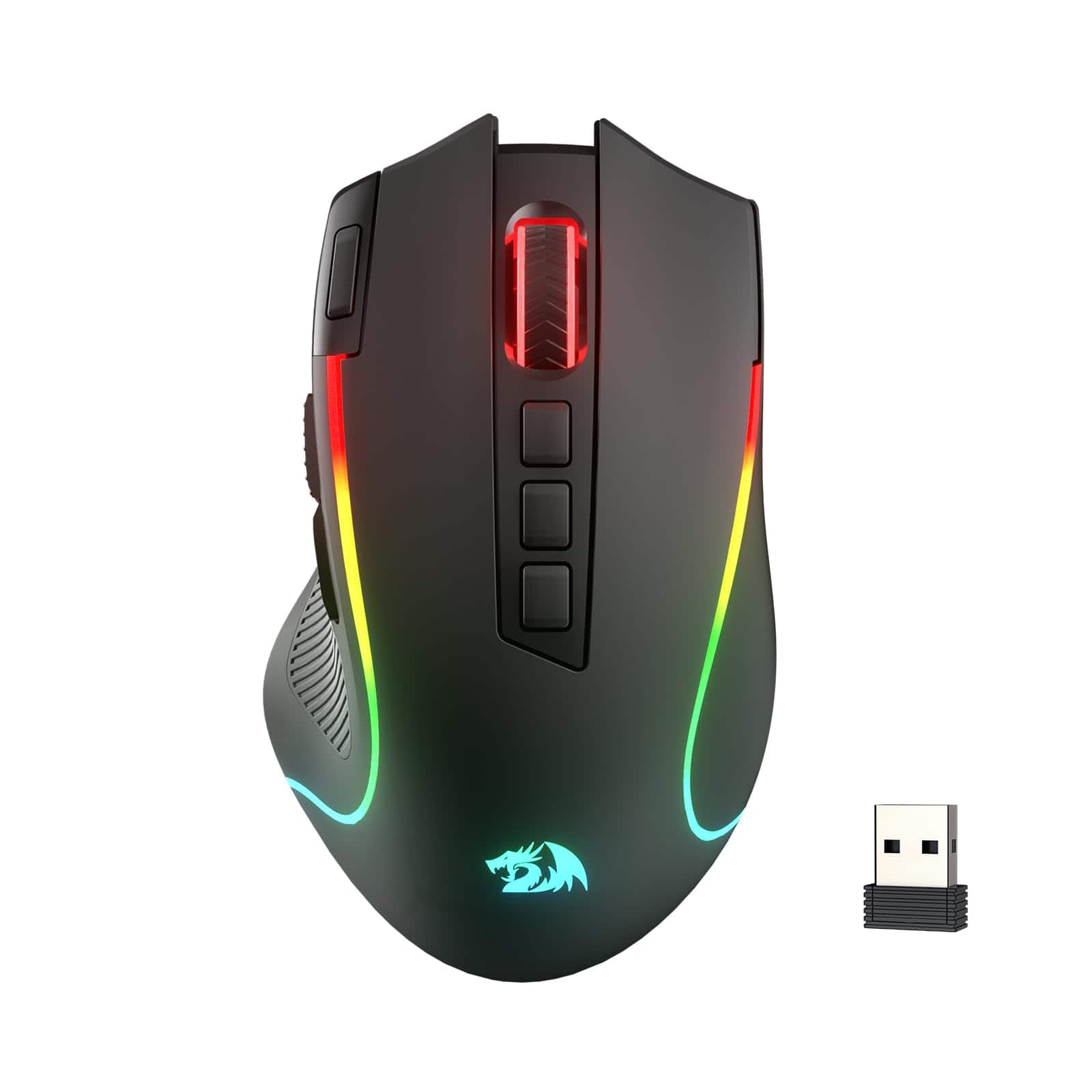 PO3TICJUNKI3 - M612 Rgb Gaming Mouse Optical With Buttons & Backlit Modes Software Supports Diy Keybinds Rapid Fire Button - Wired - Black