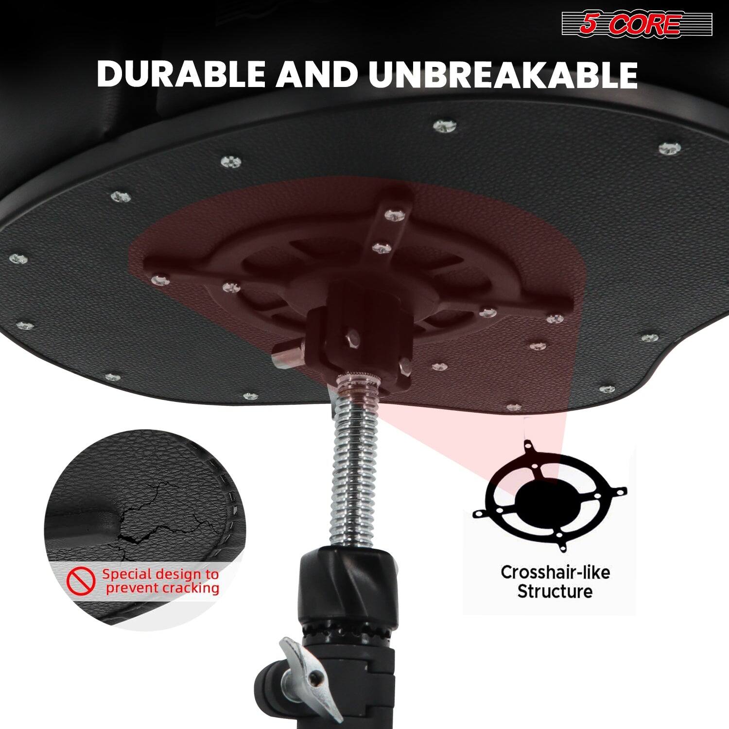 5 CORE  
DURABLE AND UNBREAKABLE  

Special design to prevent cracking  

Crosshair-like Structure