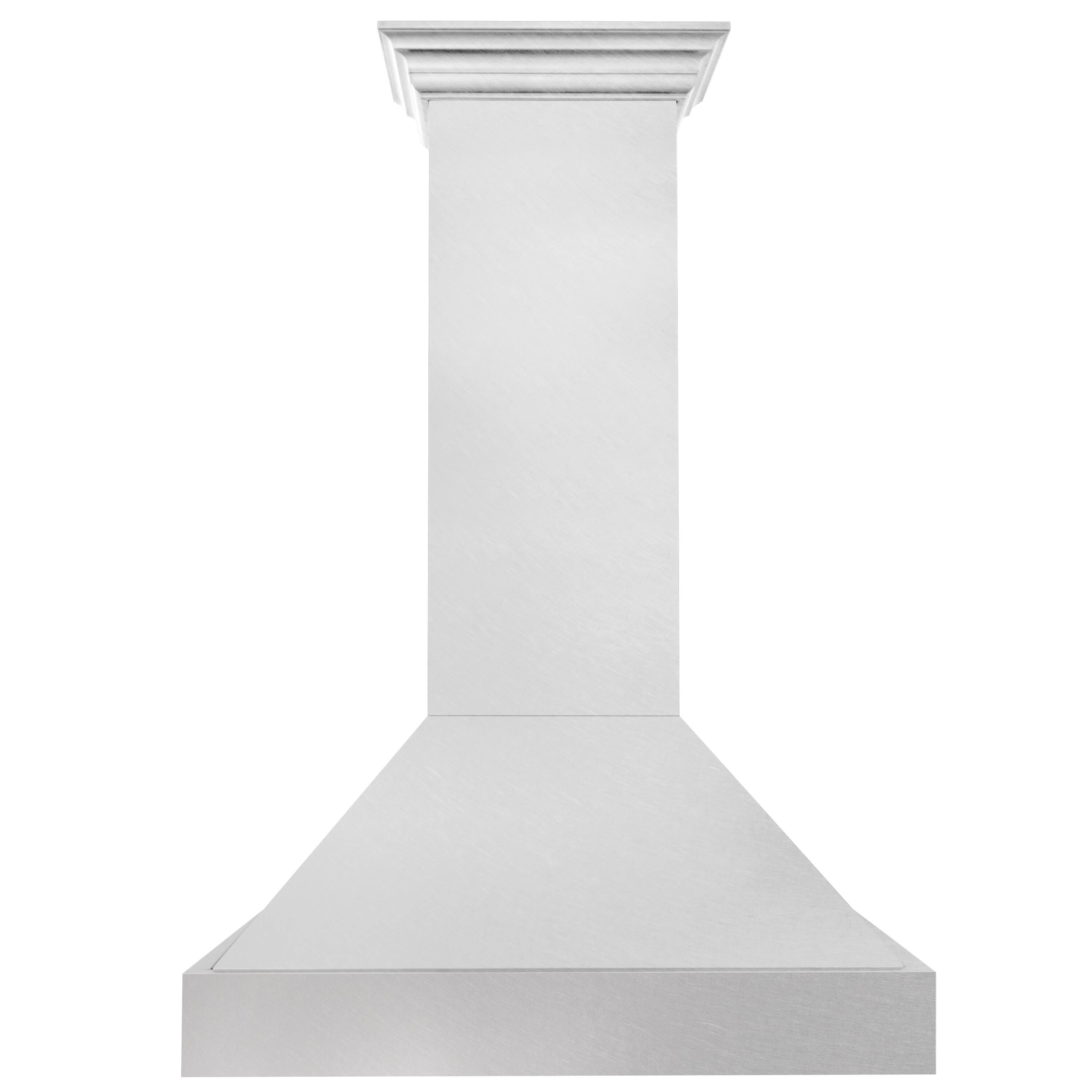Front. ZLINE - ZLINE 48 in. Satin Stainless Steel Wall Mount Range Hood - Silver.