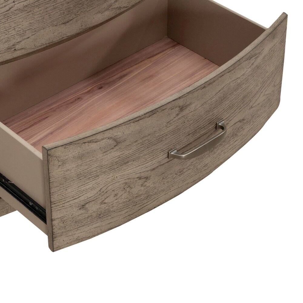 Alt View 7. Liberty Furniture Industries - Bedroom Nightstand with Charging Station AC, USB-A, USB-C - Burnished Beige Oak - Burnished Beige.