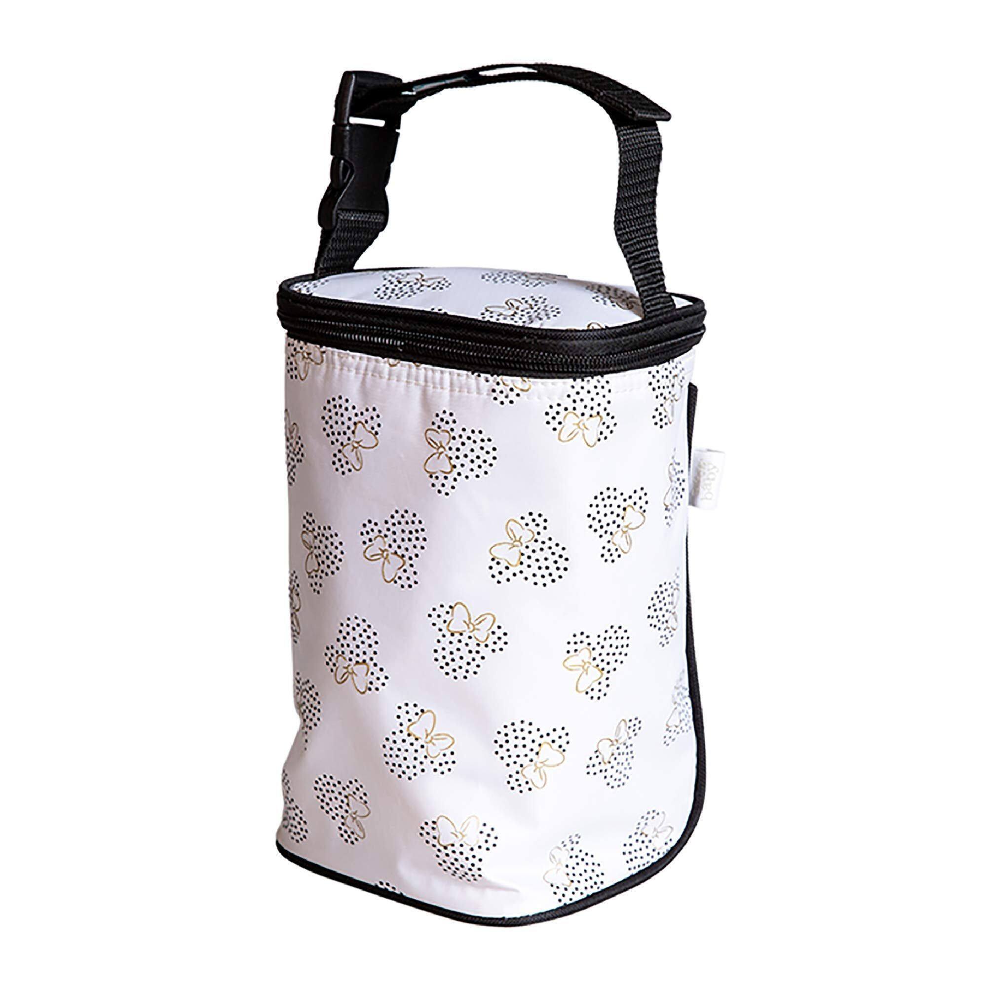 Front. J.L. Childress - J.L. Childress Tall TwoCOOL Breastmilk Cooler Bag – Minnie Dot, Insulated, Fits 2‑4 Bottles - Minnie Dot.