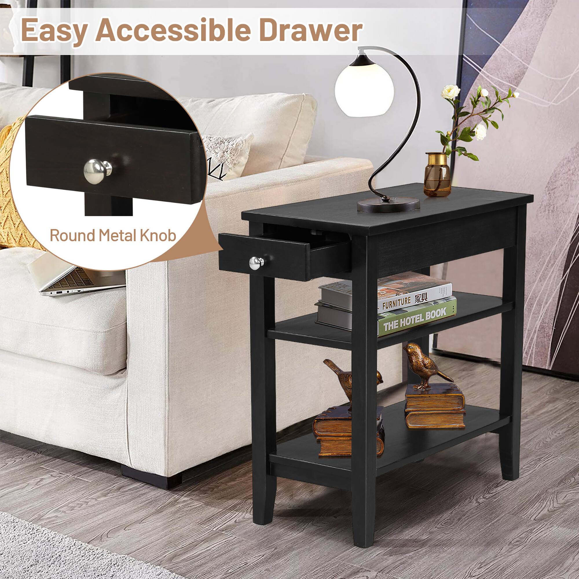 Easy Accessible Drawer, Round Metal Knob, FURNITURE, THE HOTEL BOOK