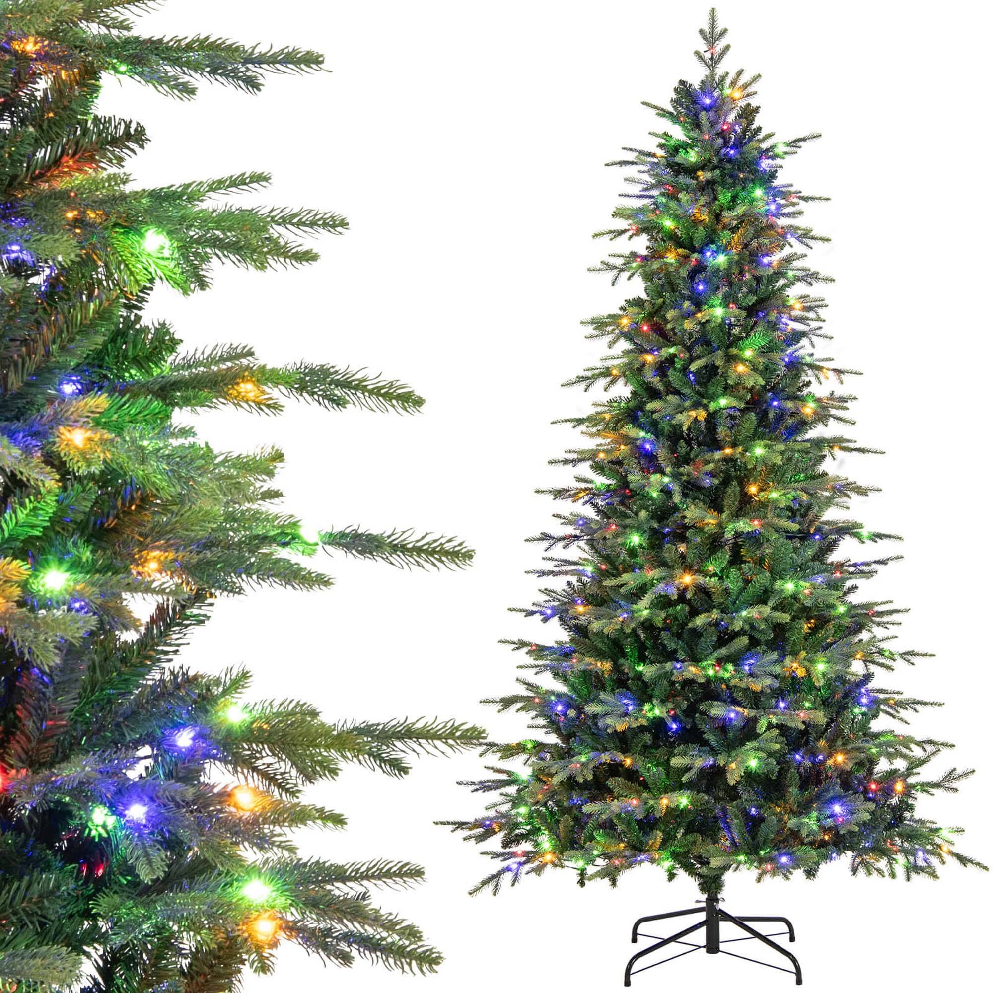 Alt View 9. Costway - Costway 9 FT Artificial Christmas Tree with 1770 Branch Tips 560 LED Lights 3 Timers Remote - Green.