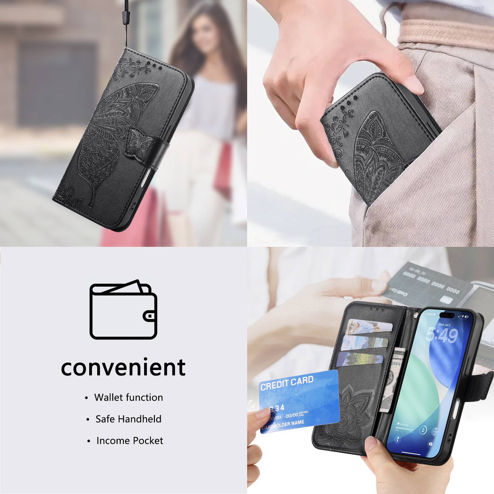 - 0000 0000 -O 0000
- Convenient Wallet function
- Safe Handheld
- Income Pocket
- CREDIT CARD 234 4 10 1000
- 00/00
- NAME AND HOLDER
- A6E
- 42
- 5:49