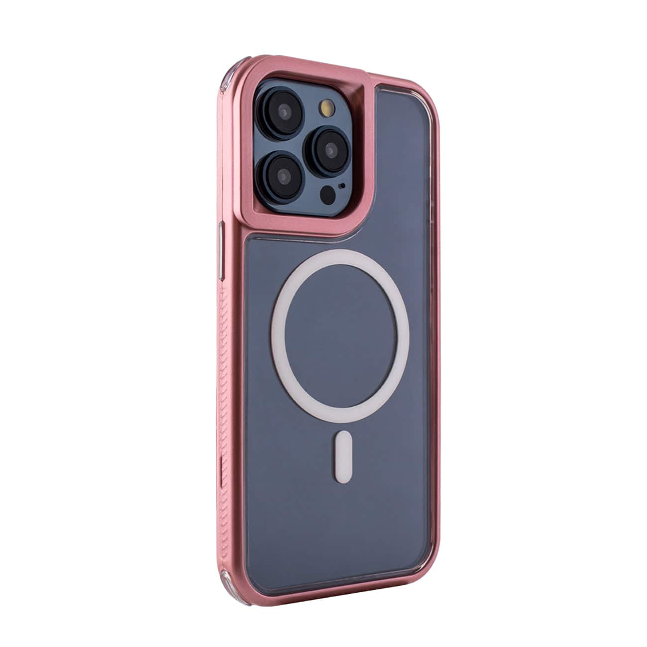 Reiko - Heavy Duty 3-In-1 Hybrid Shockproof Anti-Fall Protective Magnetic Case For Iphone 15 Pro Max In - Pink