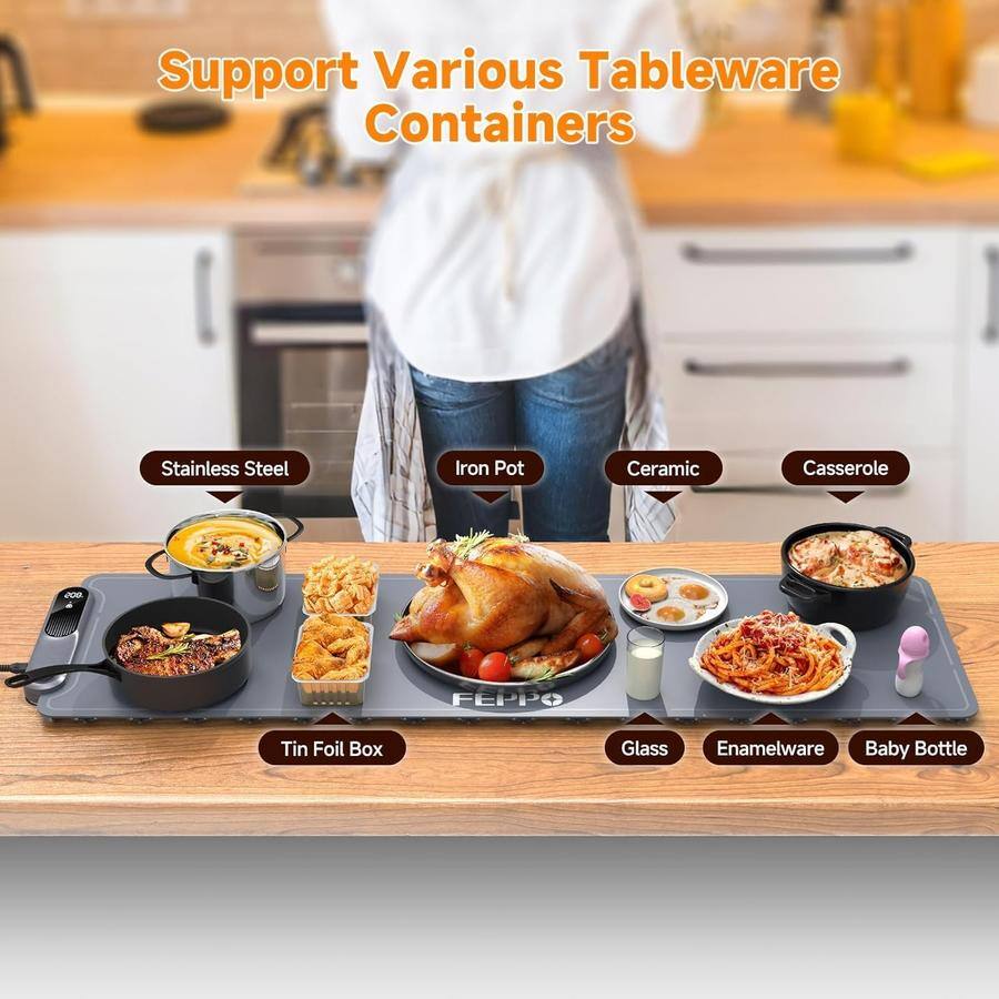 Support Various Tableware Containers  
Stainless Steel  
Iron Pot  
Ceramic  
Casserole  
Tin Foil Box  
Glass  
Enamelware  
Baby Bottle
