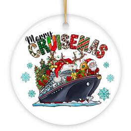 OrnamentallyYou - Merry Cruisemas Cruise Ship Theme Christmas Ornament - Multi-colored