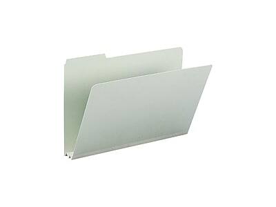 Front. Smead - Smead 60% Recycled Heavy Duty File Folder, 1/3-Cut Tab, Legal Size, Gray/Green, 25/Box (18234) - Gray/Green.