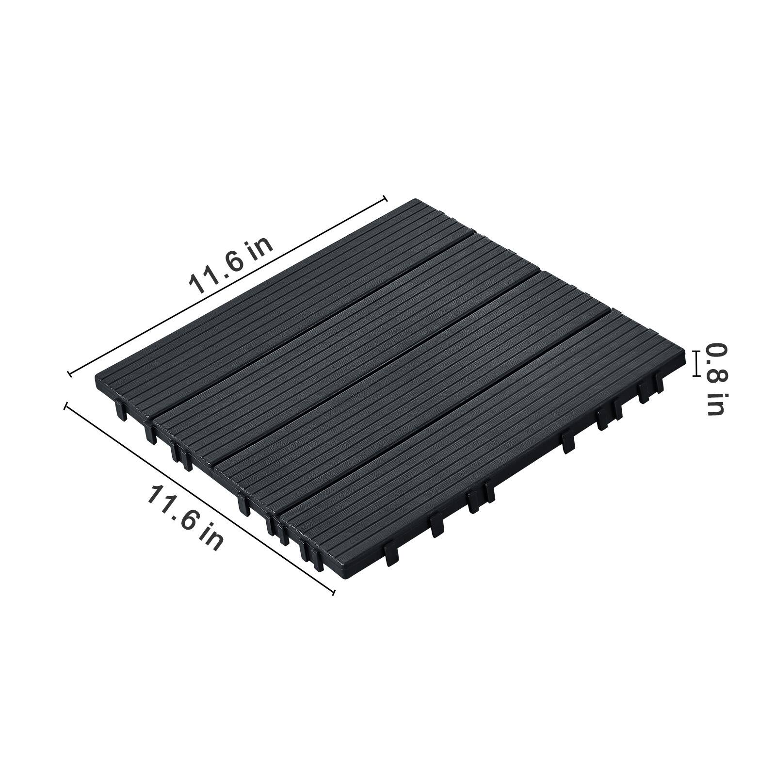 11.6 in x 11.6 in x 0.8 in
