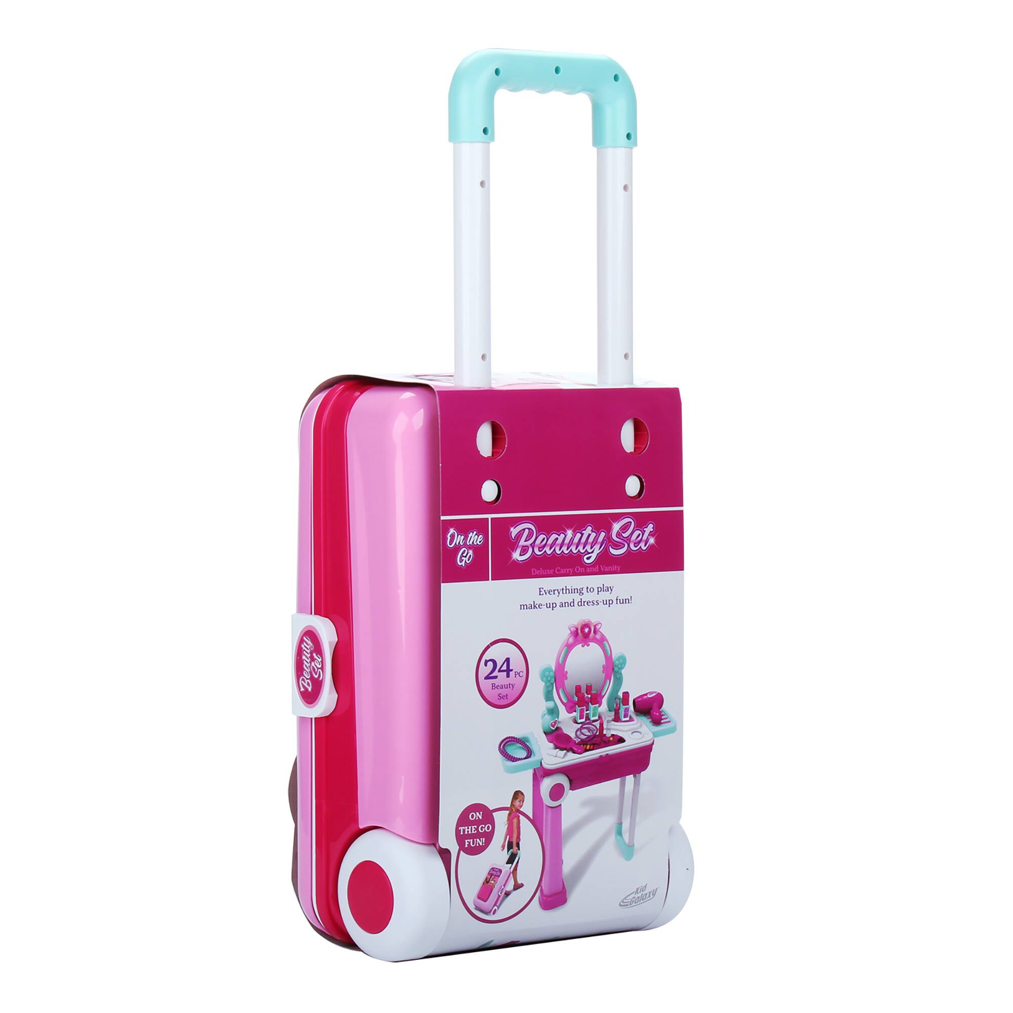 Beauty Gae On the Beauty Set GO Deluxe Carry-On Case and Everything You Need to Play and Dress Up in! Makes - 105 24 X Deauty del ON THE CO FUM 4 daio.