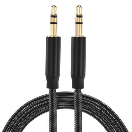Front. Unique Bargains - AUX Cable, 3.5mm Nylon Braided Male to Male Audio Cord, for Headphone Speaker Car Stereo Computer - Black.