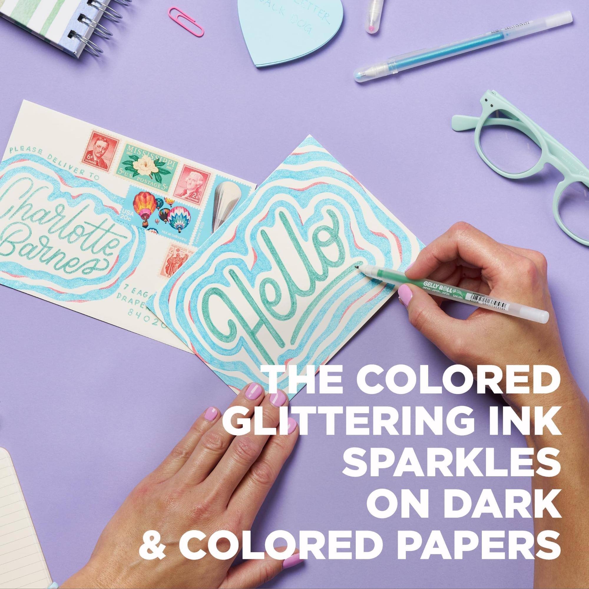 ACK ETTER I DOG PLEASE DELIVER show Sus MISSISSIPPI TO POSTAGEJ 20c USA Charlette Barnes  Hot al ballowing Heller GELLY GELLY RULLA EAG  DRAPE  84020 THE COLORED GLITTERING INK SPARKLES ON DARK & COLORED PAPERS