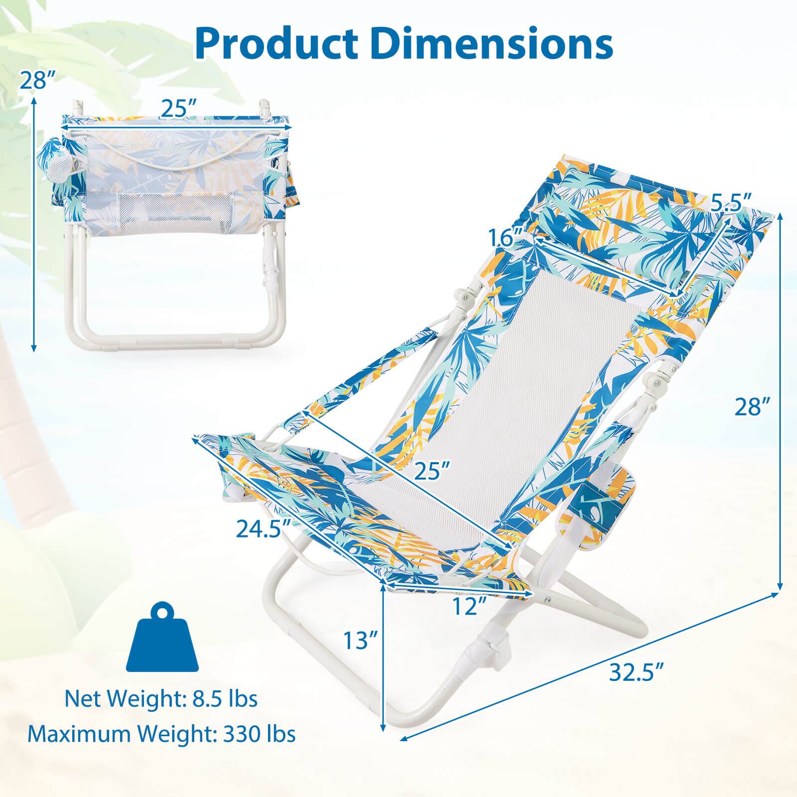 Product Dimensions

- Height: 28"
- Width: 25"
- Depth: 5.5"
- Seat Height: 16"
- Seat Width: 25"
- Seat Depth: 24.5"
- Armrest Height: 13"
- Armrest Width: 12"
- Overall Length: 32.5"

Net Weight: 8.5 lbs
Maximum Weight: 330 lbs