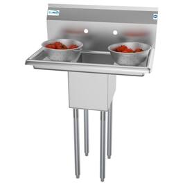 Koolmore - 30 in. One Compartment Sink with 2 Drainboards, Bowl Size 10" x 14" x 10" SA101410-10B3 - Stainless Steel