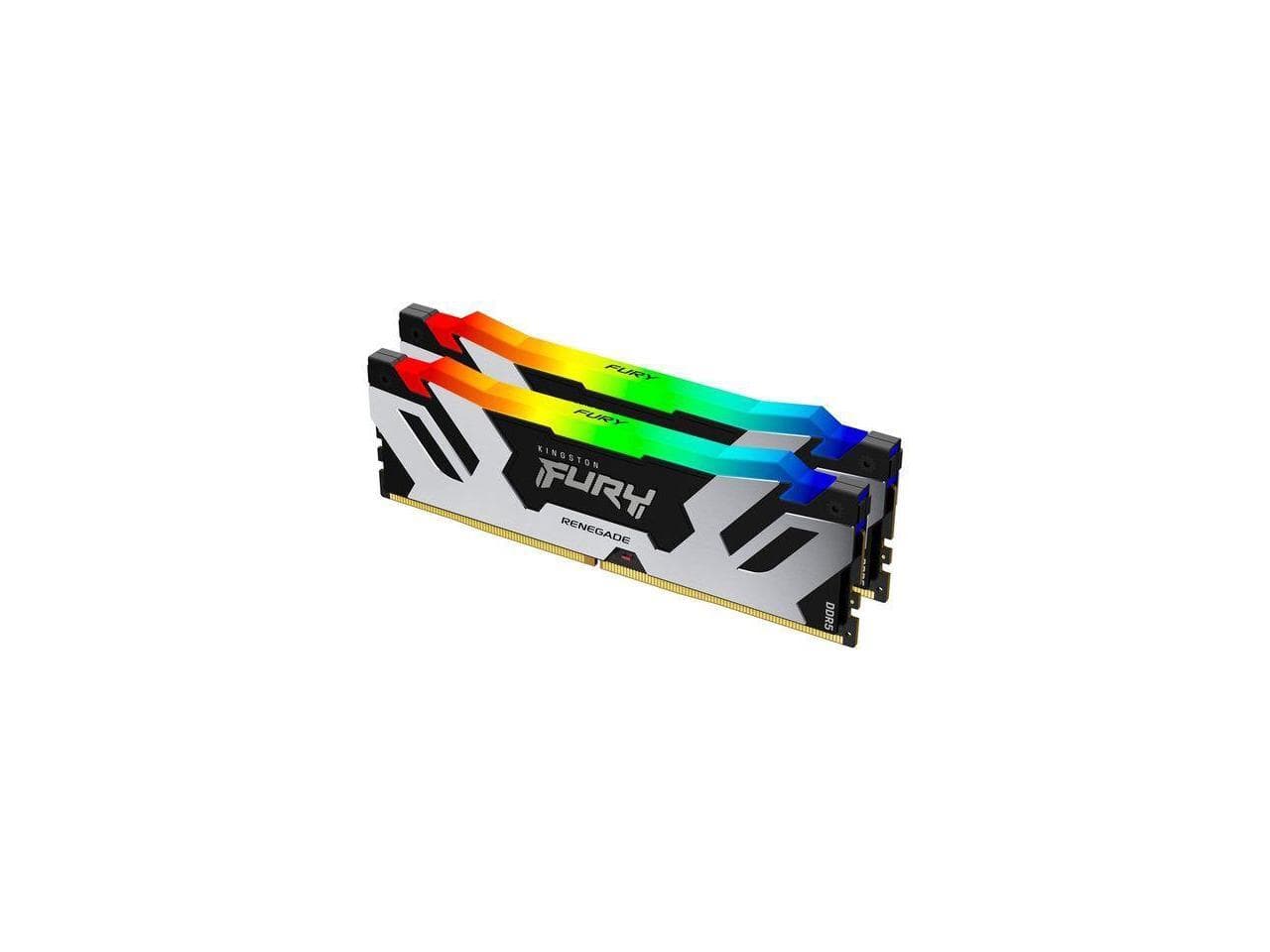 Kingston - Fury Renegade 32GB (2 x 16GB) 288-Pin PC RAM DDR5 8000 (PC5 64000) Desktop Memory Model KF580C38RSAK2-32 - Silver / Black