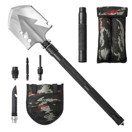 LOVMOR - 8 In 1 Folding Survival Shovel Portable Camping Multitool