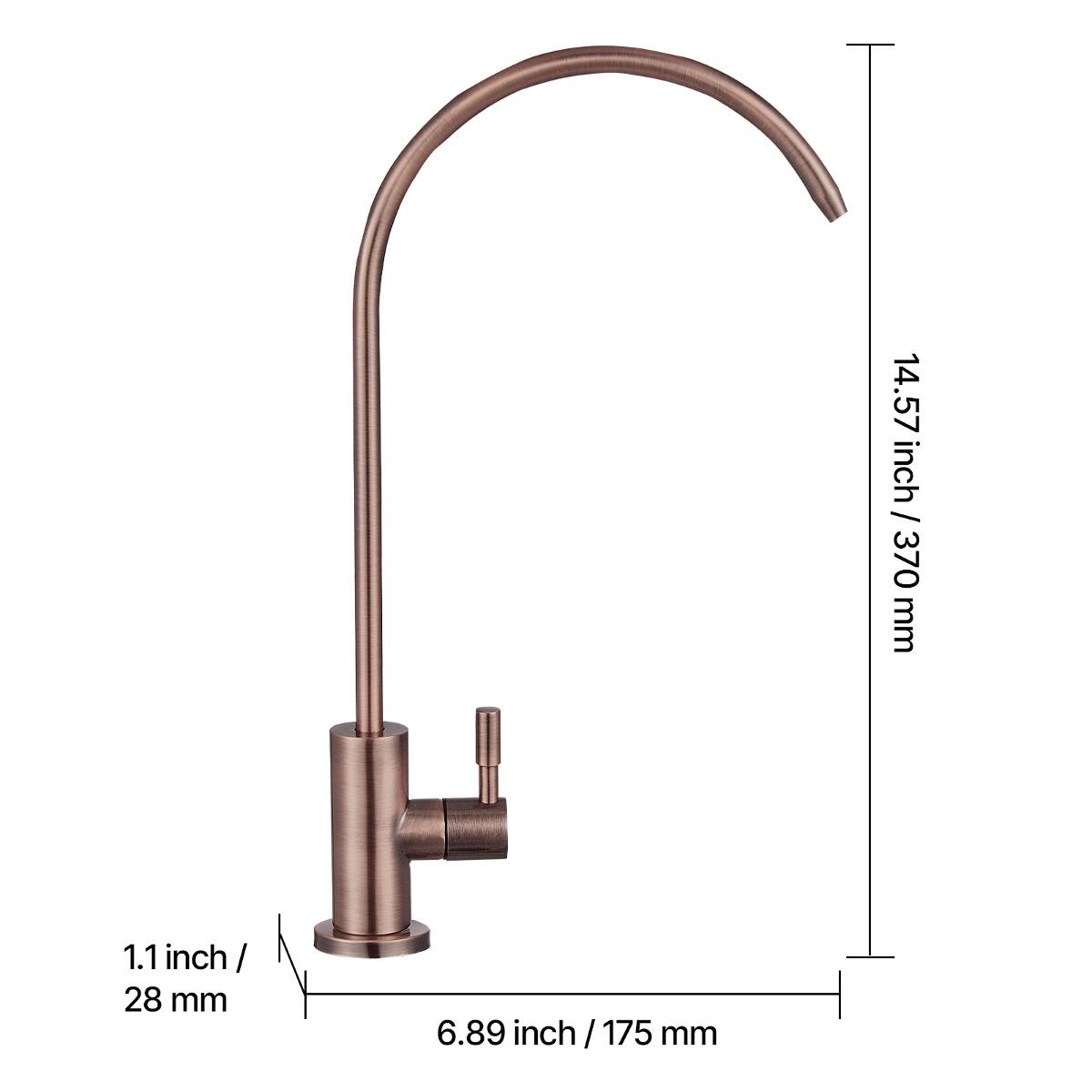1.1 inch / 28 mm  
6.89 inch / 175 mm  
14.57 inch / 370 mm