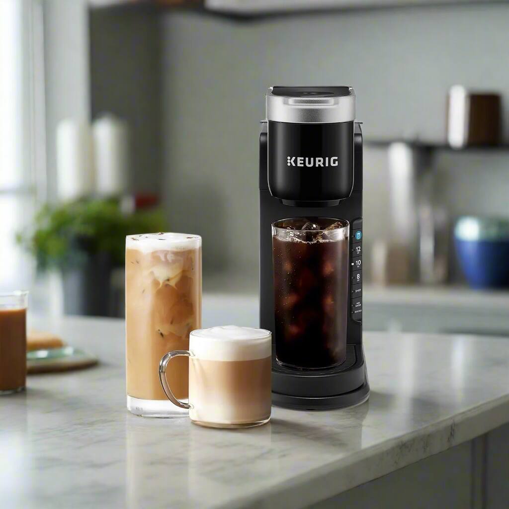 Alt View 8. Keurig - Keurig KCBBK86S_E2 K-Café Barista Bar Single Serve Coffee Maker with Cold Brew, Black - Refurbished Excellent - Black.