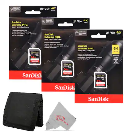 V30 4K UHD SanDisk Extreme PRO. SDXC UHS-I Card | Carte
Extreme performance with SanDisk QuickFlow™ Technology
Performances extrêmes avec la technologie SanDisk QuickFlow
SanDisk Extreme PRO. SDXC UHS-I Card | Carte
Extreme performance with SanDisk QuickFlow™ Technology
Performances extrêmes avec la technologie SanDisk QuickFlow
SanDisk Extreme PRO. SDXC UHS-I Card | Carte
Extreme performance with SanDisk QuickFlow™ Technology
Performances extrêmes avec la technologie SanDisk QuickFlow
SanDisk Extreme PRO 200m 7
64 GB
SanDisk
TED'S Electronics