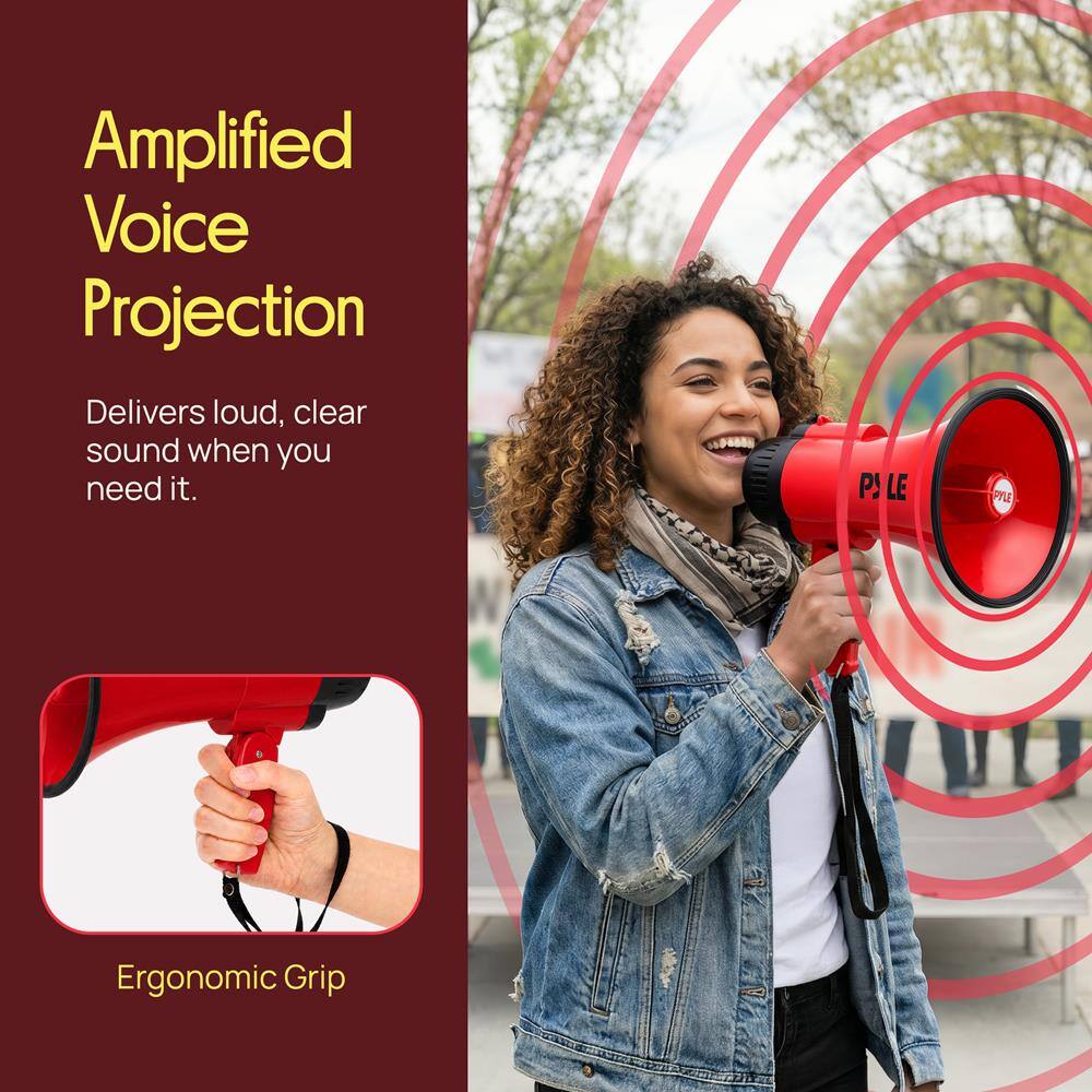 Amplified Voice Projection  
Delivers loud, clear sound when you need it.  

Ergonomic Grip