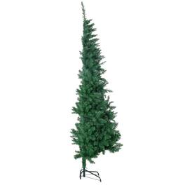 Homcom - 7ft Half Artificial Christmas Tree Holiday Décor with 520 Branches, Auto Open, Steel Base - Green