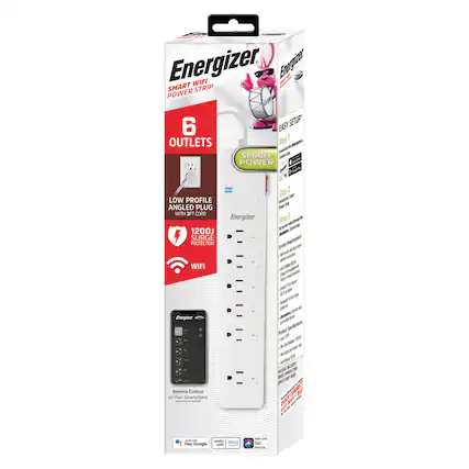 Energizer Smart WiFi Power Strip
- 6 Outlets
- Low Profile Angled Plug with 3ft Cord
- 1200J Surge Protection
- WiFi
- Remote Control on Your Smartphone
- Compatible with Hey Google and Alexa
Easy Setup:
1. Connect Power Strip to a power source.
2. Power on the strip.
3. Download the Energizer Smart Power app and follow the instructions.
Product Specifications:
- No. of Outlets: 6
- Surge Protection: 1200J
- WiFi: 2.4GHz
- Compatible with: Google Assistant, Alexa, Siri
Energizer Smart Power Strip
Energizer Smart Power Strip
Energizer Smart Power Strip
Energizer Smart Power Strip
Energizer Smart Power Strip
Energizer Smart Power Strip
Energizer Smart Power Strip
Energizer Smart Power Strip
Energizer Smart Power Strip
Energizer Smart Power Strip
Energizer Smart Power Strip
Energizer Smart Power Strip
Energizer Smart Power Strip
Energizer Smart Power Strip
Energizer Smart Power Strip
Energizer Smart Power Strip
Energizer Smart Power Strip
Energizer Smart Power