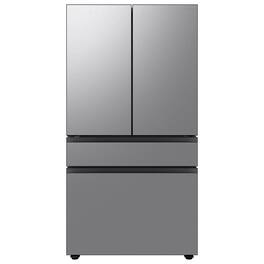 Samsung - Bespoke 23 cu. ft. Counter Depth 4-Door French Door Refrigerator with Inner Beverage Center - Stainless Steel