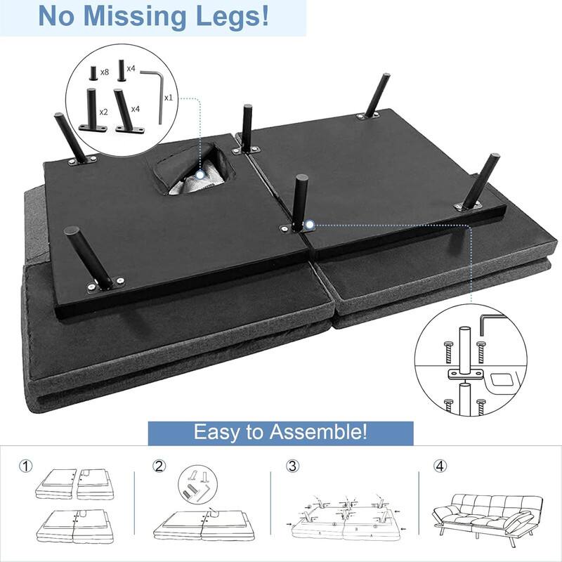 No Missing Legs!

1 x 8
x 4
x 2
x 4
x 1

Easy to Assemble!

1
2
3
4