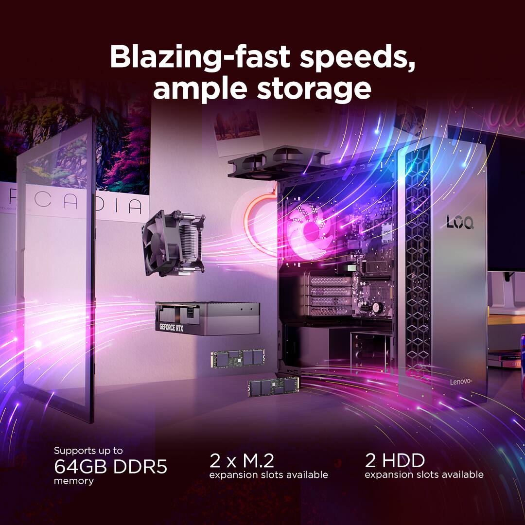 Blazing-fast speeds, ample storage

- Supports up to 64GB DDR5 memory
- 2 x M.2 expansion slots available
- 2 HDD expansion slots available