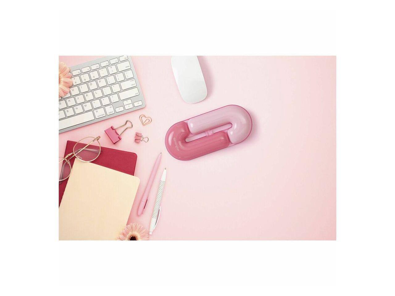 Alt View 6. Kensington - Duo Gel Mouse Wrist Rest, Loop Design, Gel Filled Cushion, Ventilation Channels, Non-Skid - K62828WW - Pink.