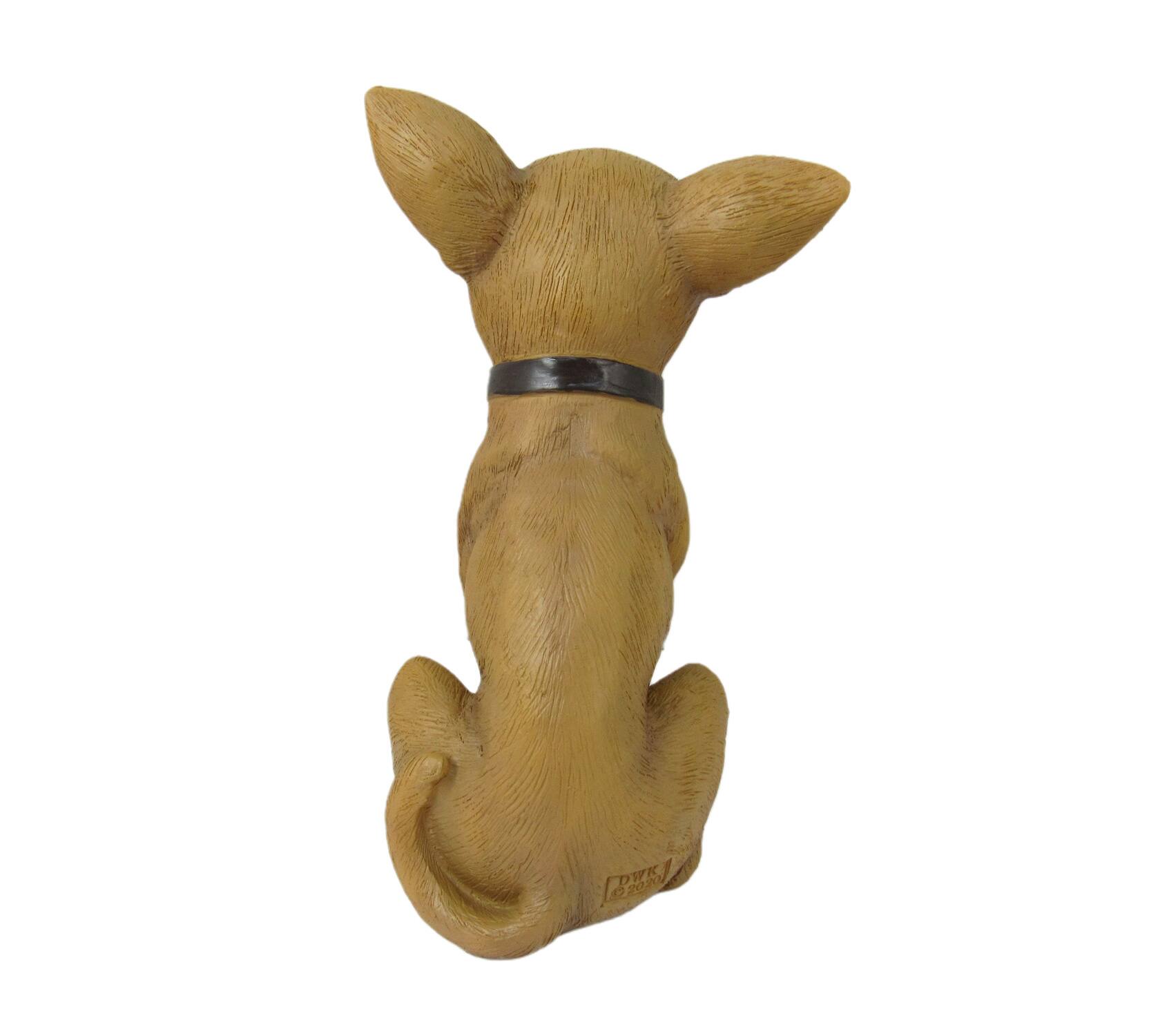Alt View 4. DWK Corporation - Lil Rascal Rude Finger Flipping Chihuahua Dog Tabletop Statue 6.75 Inches High - Brown.