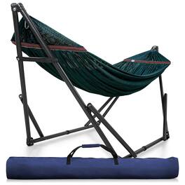 Tranquillo - Universal 116" Double Hammock with Adjustable Stand and Bag, Peacock - 12. Uni Peacock