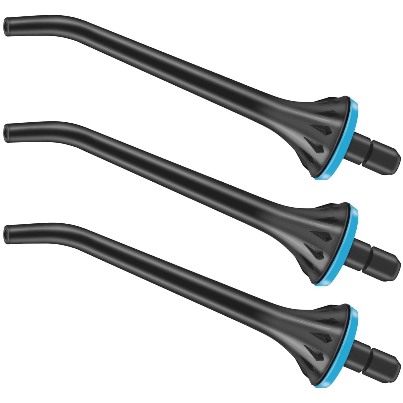 DORLUKFU - 3 Pack Water Flosser Replacement Tips, Oral Irrigator Jet Nozzel, Black Water Dental Flosser Heads for Oralfree,