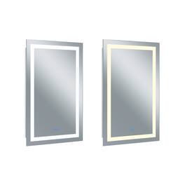CWI Lighting - Abril Rectangle Matte LED 30 in. Mirror From our Abril Collection - White