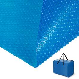 Costway - 12 x 24 ft Rectangular Pool Solar Cover 12 Mil Heat Retaining Blanket with Carry Bag