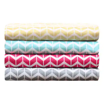 Front. Gracie Mills - Gracie Mills Hazel Vivid Printed Microfiber Sheet Set - Aqua.