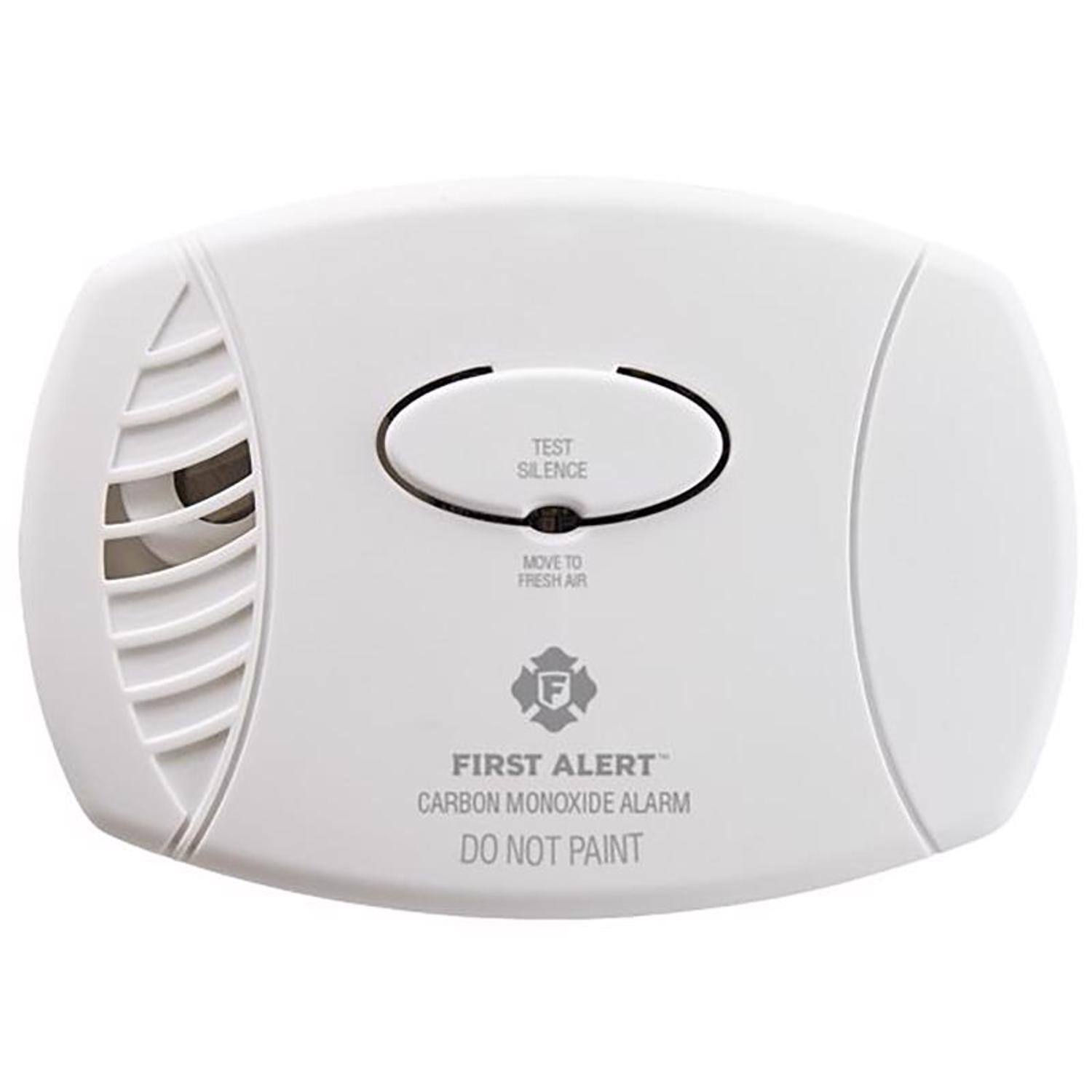 TEST SILENCE  
MOVE TO FRESH AIR  
FIRST ALERT  
CARBON MONOXIDE ALARM  
DO NOT PAINT