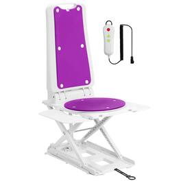 Hover Heart - Electric Lift Chair Assist for Seniors, Floor to Stand Mobility Aid, Remote Control, 308 lb Capacity, Waterproof - Purple