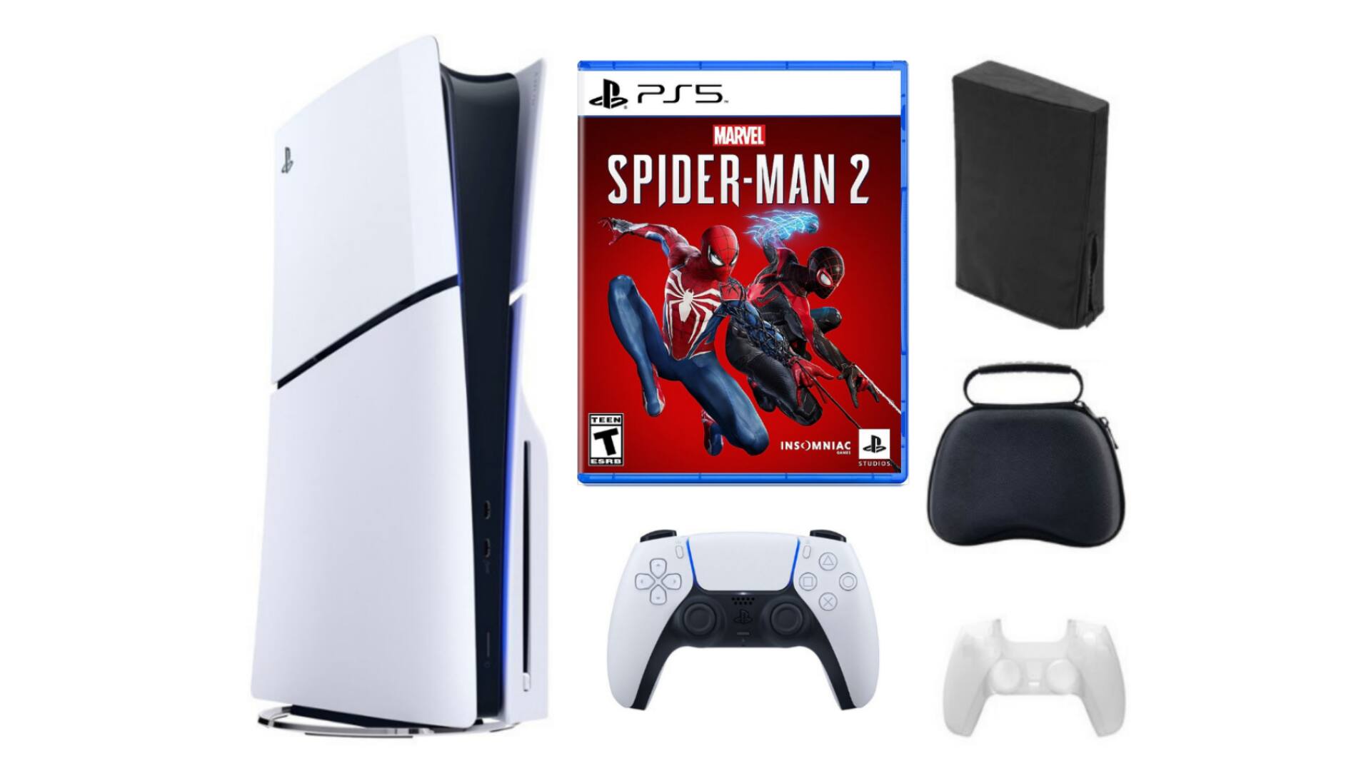 Playstation 5 Slim + Spiderman Bundle with Accessories - PlayStation 5